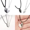 Pendant Necklaces Love Magnet Fashion Couple Necklace Peach Heart A Pair Of Heart-Shaped Pendants Clavicle Chain Wholesale