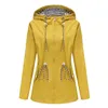 Women's Trench Coats S-5XL Women Rain Jacket Water Proof Short Hooded Spring Autumn Fashion Casual Slim Loose Windbreaker Raincoat Plus Size