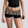 Camisetas femininas Mulheres Sexy LEOPARD PRIMEIRA DE PTACKWORK Slim Fit Set Ladies sem costas emagrece