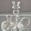Novel Glass Candle Holder Nordic Decor Candlestick Romantic Stand Desk Accessories Wedding Centerpieces Ornament Presents 240410