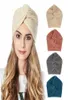 Woll Indianer Hut 2020 Herbst und Winter Frauen039s Europäische und amerikanische Feste Farbe Muslim Cross Strick Cap GD10565659133