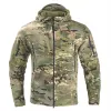 Vêtements Han Wild Full Full Up Up Tactical Army Fleece Veste Camo Camo Thermal Hooded Jacket Work Mandles de veste pour hommes Outwear Windbreaker