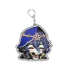 Portachiavi genshin impatto anello della catena chiave anime figura acrilica simpatica layka kamizato ayato lyney figurina fascino di portachiavi personalizzato