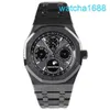 AP Movement Wrist Watch Royal Oak Series 26579ce Black Ceramic Automatic Machinery Mens 41mm Black Ceramic Watch