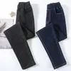Jeans femininos 2024 Mulheres da primavera Estabeleça calça de jeans de jeans da cintura retro sexy de alta cintura magina