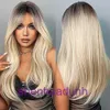 Wigs women human hair Hot selling wigs for with multiple bangs multi-color full set synthetic fiber