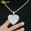 Luxury Big Heart completamente ghiacciato Baguette Diamond Silver 925 Custom Moissanite Hip Hop Pendant