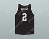 Nome personalizado Juventude/crianças Gianna Bryant 2 Mamba Ballers Black Basketball Jersey Versão 2 Top Stitched S-6xl