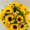 Künstliche Blumen Sonnenblumen Seiden Sonnenblume Seidenblumen Home Dekorationstisch Blumen DIY Hochzeitsdekorationen LL