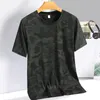 Summer Ice Silk T-shirt Camo Personlig europeisk amerikansk brittisk vindhastighet Dry SHORT STEVE T-shirt 240425