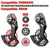 部品wuzeiロードバイクリアデレイユ17t sram shimano 105 R7000 R8000 R9100 R6800 R5700 R5800用のカーボンファイバーセラミックプーリー