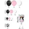 Decoração de festa 76pcs tem tema de vaca bola de guirlanda arco kit de 12 polegadas cadeia de impressão para fazenda aniversário de banho de bebê item