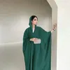 Ethnic Clothing Mellanöstern Islamiska Abaya Muslimska modelljacka Fashionabla mjukt ljus smidd bathylsa Långt mantel Kvinnor