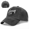 Ball Caps Gibsons Music 1894 Baseball Cap Vintage w trudnej sytuacji umyte nakrycia głowy mężczyźni kobiety na świeżym powietrzu Regulowany kapelusz