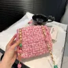 Luxury merk handtassen ontwerper damesmerk tassen nieuwe geruite wollen damesketen crossbody tas Koreaanse editie trendy veelzijdige casual schoudertas