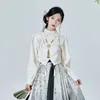 Faldas de estilo chino Falda de la cara del caballo 2024 Gradiente impreso Viento fresco para mujeres