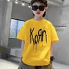 Tシャツコーン漫画ロックバンドミュージックアルバムTシャツ男の子の女の子ハラジュクメタルゴシック特大Tシャツ夏コットン子供短袖L2404