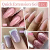 Kits Lilycute 7ml Extension rapide Gel Polon de vernis à ongles semi-ongles Permanent Forme de doigt de nail