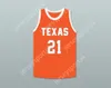 Anpassad Nay Name Mens Youth/Kids Player 21 Texas D1 Ambassadors AAU Orange Basketball Jersey 2 Stitched S-6XL