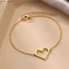 Bracelets en acier inoxydable perlé exquise Heart Infinity Symbol Pendante Chain Fashion Bracelet For Women Jewelry Wedding Party Cadeaux