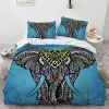 SET 200x200 Bianchetti da letto Set King Size Home Textile Copertina piumino Pillowcase Dekbedovertrek Elephant Boemian Style Copertina di copertina Boho Hot