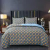 sets Kuup 3D Digital Printing Plaid Bedding Set Queen Size Duvet Cover Creative Black Bed Comforter Cover Set Bedclothes No Sheet