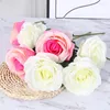 Fiori decorativi 1pc/5pcs vasi artificiali di rosa di seta per decorazioni per la casa decorazione per matrimoni bouquet lunghi regali di San Valentino falsi