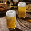 Tumblers 1/4PCS Set Transparent Glasses With Glass Straw Can Shaped For Beer Iced Coffee Whiskey Soda Tea Water with 2 Cleaning Brushes H240425