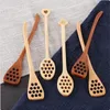 Wooden Honey Coffee Spoon Long Mixing Bee Tools Stirrer Muddler Stirring Stick Dipper Wood Carving Spoons