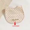 Bow Ties Cute Feeding Baby Bibs Embroidery Custom U-shaped Burp Cloth Appease Towel Cotton Shower Gift