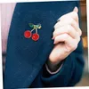 Spille squisite imitazioni rosse imitazione cristallo ronzia badge di frutta in lega uomini cappotto per spillo per kid arredamento