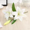 Fleurs décoratives 3d Real Felt Artificial Lily Christmas Decoration Valentin Day Home Decor Wedding Bouquet