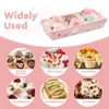 50 Pack Paper Charcuterie Boxes met heldere deksels wegwerp zandbakken vierkant om voedselcontainers te gaan voor desserts Strawberri 240419