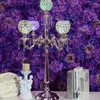 Titulares de velas Cristal de casamento 5 titulares de braço/adesivo de cristal