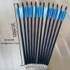 Arrow 12PCS 16 17 18 20 22 Inches Archery Carbon Arrows 400 With Bule White Feathers Crossbows Bolts For Outdoor Hunting