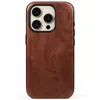 iPhone 15 Pro Max Vintage Real Skin Luxury Phone Back Cover for iPhone 15 Pro Business Men D240424의 휴대폰 케이스 진정한 가죽 케이스