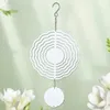 Decorative Figurines Sublimation Wind Spinner Blanks Hanging 3D Aluminum Powered Kinetic Sculpture Tail Yards Garden Decor Swivel Hook