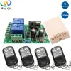 Controls Universal Wireless Remote Control 433MHz AC220V 2CH RF Relay Receiver and Transmitter for Universal Garage door and gate Control