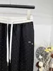 Vêtements de créateurs d'été Femmes Pantalons de survêtement pour femmes coton lâche léger imprimé droit entier pleine longueur à cordon à crampons