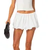 Spódnice chqcdarlys damskie mini mini spódnica elastyczna talia urocza latarnia laterna moda luźna bańka krótka