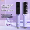 Electricity Hair Straightener Brush Portable Comb Straightening Fashionable Negative Ion Wireless Care 240418