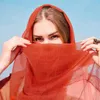 Hijabs 6 pezzi donne hijab sciarf scialle hijabs miscela di cotone serralta sciarpa sciarpa per le stagioni islam ramadan jilbab d240425