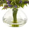 Dekorative Blumen künstliche Blumenarrangement in Vase Purple Home Decors Accessoires Luau Party Dekorationen Hochzeitsdekoration für