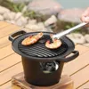 Non-stick Japanese Alcohol Stove Korean Portable Roasting Meat Tools Barbecue Grill Detachable Mini Barbecue Stove Camping 240422