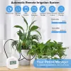 Modules wifi double pompe drip irrigation système jardin arrosage automatique du dispositif arrosage du lithium batterie solaire charge tuya smart life