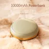 Banco de 10000 mAh Power Bank con espejo de maquillaje calentador de calentador de mano PowerBank Cargador portátil para iPhone 14 Samsung S23 Xiaomi Poverbank