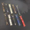 Luxury Leather Watch Strap For Apple IWatch Rivet Logo Gold Hardware Strap 7 6 SE 8 9 Ultra Band 44mm 49mm 45mm 42mm 40mm 41mm 38mm Designer Armband Watchband No Box