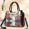 Sacs de soirée Geo Colorblock Handsbags Crocodile Emed Crossbody Bag Women's Office Work Work Satchel Purse