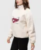 Sweatshirts FASHIONSPARK Women's Teddy Fleece Lined Hoodie Quarter Zip Print Pullovers Stand Collar Casual Lightweight Sherpa Sweatshirts