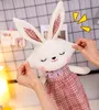 Cartoon Konijn Baby Sleep Soothing Doll Plush Toy Long Eared Rabbit Doll Singing Plaid Rok Rabbit Cross Border